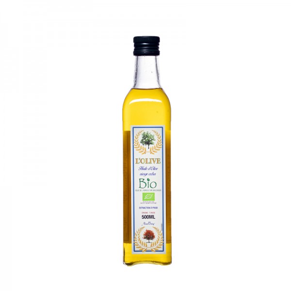 HUILE D'OLIVE VIERGE EXTRA BIO 500ml - bouteille verre