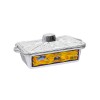 MARMITES RECTANGLES 2L AVEC COUVERCLES - 2 PC
