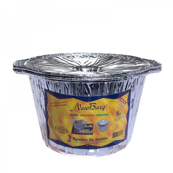 Marmite aluminium extra profonde 8L + couvercle