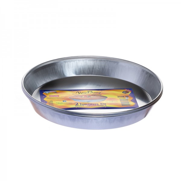 Tourtière aluminium rigide réutilisable GM (2520 ML)  2pc