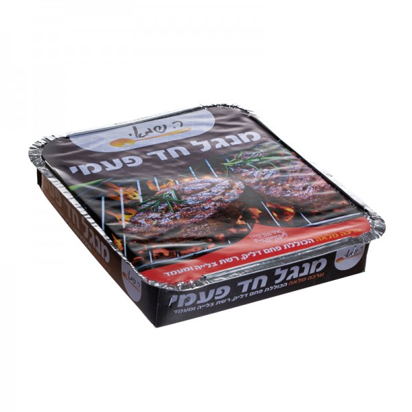 SET POUR BARBECUE JETABLE AVEC CHARBON IMPREGNE- 1P