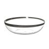 Bol coupelle transparent bord argenté - 8 pièces