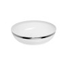 Bol coupelle blanc bord argenté - 8 pièces
