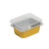 BARQUETTES ALU RIGIDES AVEC COUVERCLES PLASTIQUE 1800ML - 3PC