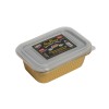 BARQUETTES ALU RIGIDES OR AVEC COUVERCLES PLASTIQUE 930ML - 3PC