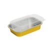 BARQUETTES ALU RIGIDES OR AVEC COUVERCLES PLASTIQUE 1025ML - 3PC