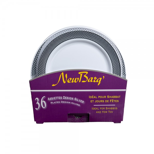 SET ASSIETTES DESIGN SILVER 36 PIECES