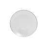 SET ASSIETTES GALLET TRANSPARENT/ARGENT - 24 PC