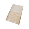 NAPPE FLANELLE AVEC CHEMIN DE TABLE IMPRIME - IMPERMEABLE - OR