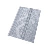 NAPPES FLANELLE 1ER PRIX AVEC CHEMIN DE TABLE IMPRIME - MIX OR/ARGENT