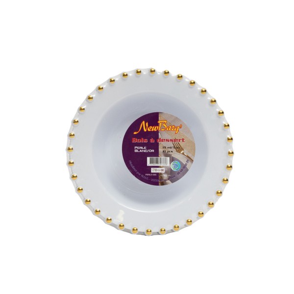 BOLS A DESSERT PERLE OR - 10 PC