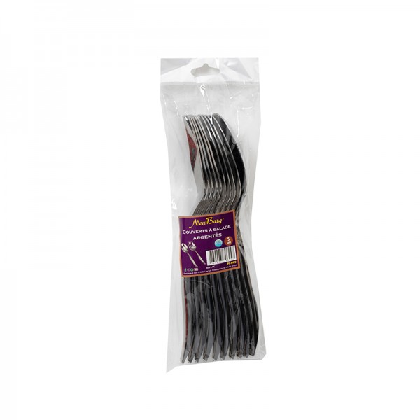 CUILLERE+FOURCHETTE DE SERVICE ARGENT /5P 