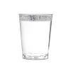 Gobelets transparents bord design argent  NEW BARQ'- 10 pièces