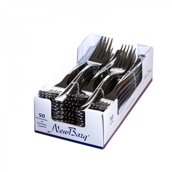 FOURCHETTES ARGENTEES NEW BARQ' / 50PC