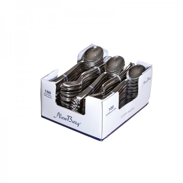 CUILLERES A CAFE ARGENTEES  NEW BARQ' / 100PC