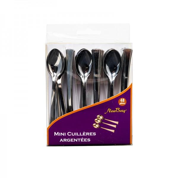 MINI CUILLERES ARGENTEES - 48 PIECES