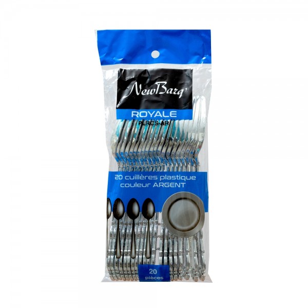 CUILLERES A SOUPE GAMME ROYALE - ARGENT - 20 PIECES