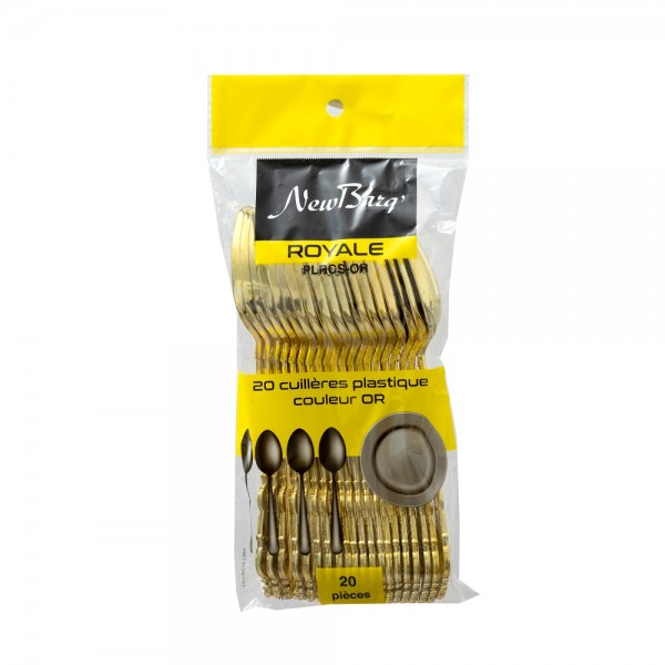 CUILLERES A SOUPE GAMME ROYALE - OR - 20 PIECES