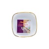 SALADIERES CAREES BLANC/OR PM - 10 PIECES