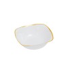 SALADIERES CAREES BLANC/OR PM - 10 PIECES