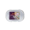 SALADIERES RECTANGLES BLANC/ARGENT PM - 10 PIECES
