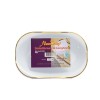 SALADIERES RECTANGLES BLANC/OR PM - 10 PIECES