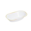SALADIERES RECTANGLES BLANC/OR PM - 10 PIECES