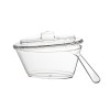 Verrine ovale avec couvercle et cuillère - 12 pièces
