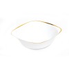 SALADIERES CARREES BLANC/OR GM