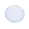 Set assiettes VINTAGE blanc/argent - 40 pièces 