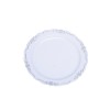 Set assiettes VINTAGE blanc/argent - 40 pièces 