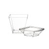Verrine carrée avec couvercle - 12 pièces